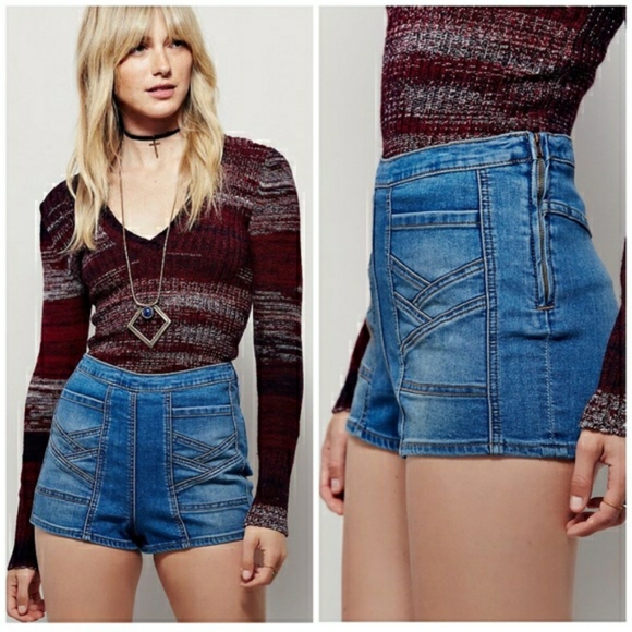 Free People Pants - Free People Radar Love High Rise Denim Shorts
